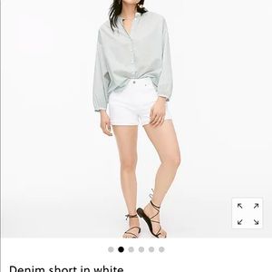 Denim Short in White